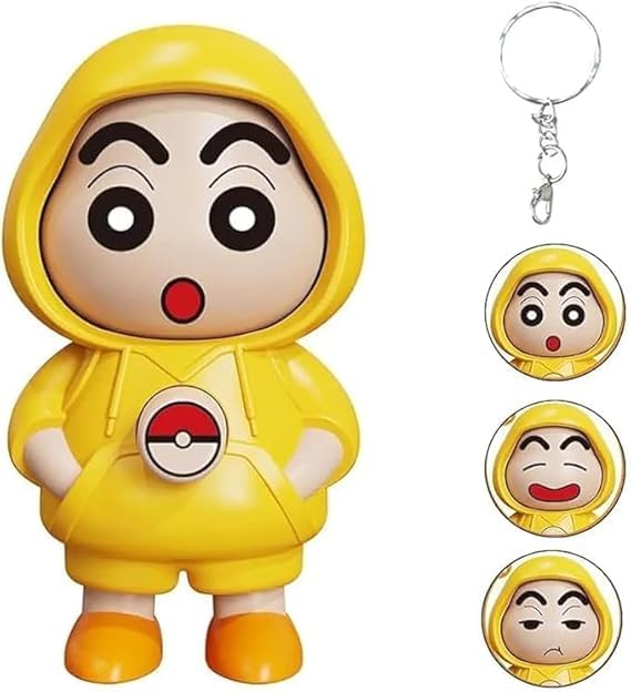 Mood Swings Keychain – Cute Face Changing Doll, Anime Cartoon Keychain, Expressive Flip Emotion Keyring for Men, Women, Teens – Unique Gift for Anime Lovers