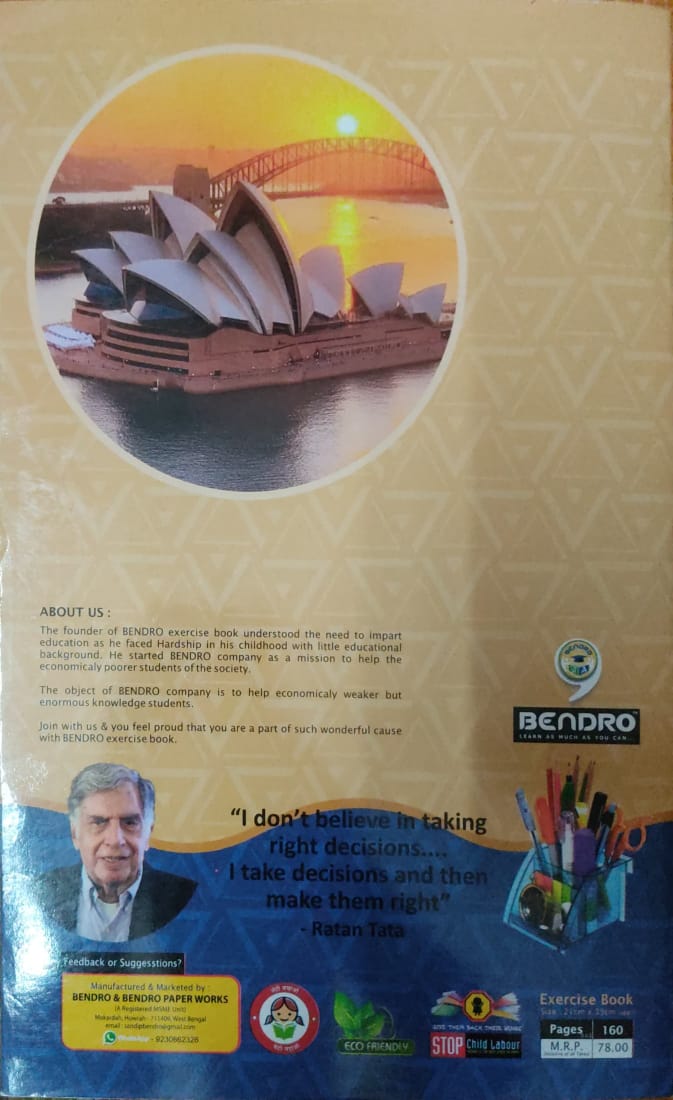 Bendro Preeminent Exercise Book Pack of 6 | 160 Pages Each | 21 cm × 33 cm | Premium Quality Notebook for School, College & Office Image 2