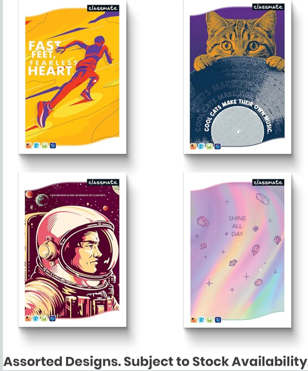 Classmate Long Exercise Book Pack of 4 | 320 Pages Each | Unruled | 33 × 21 cm | Premium Large Notebook Image 4
